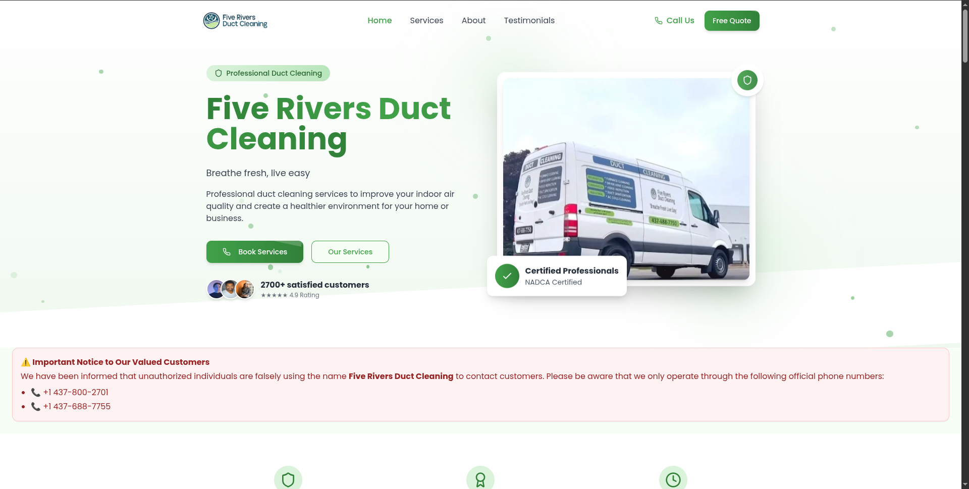 FIVE RIVERS DUCT CLEANING